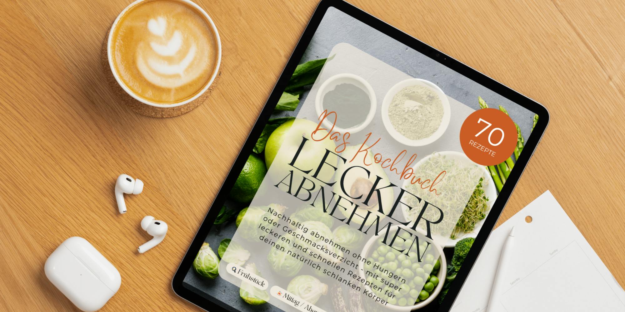 Lecker Abnehmen auf einem iPad - Frühstück, Mittag, Abend