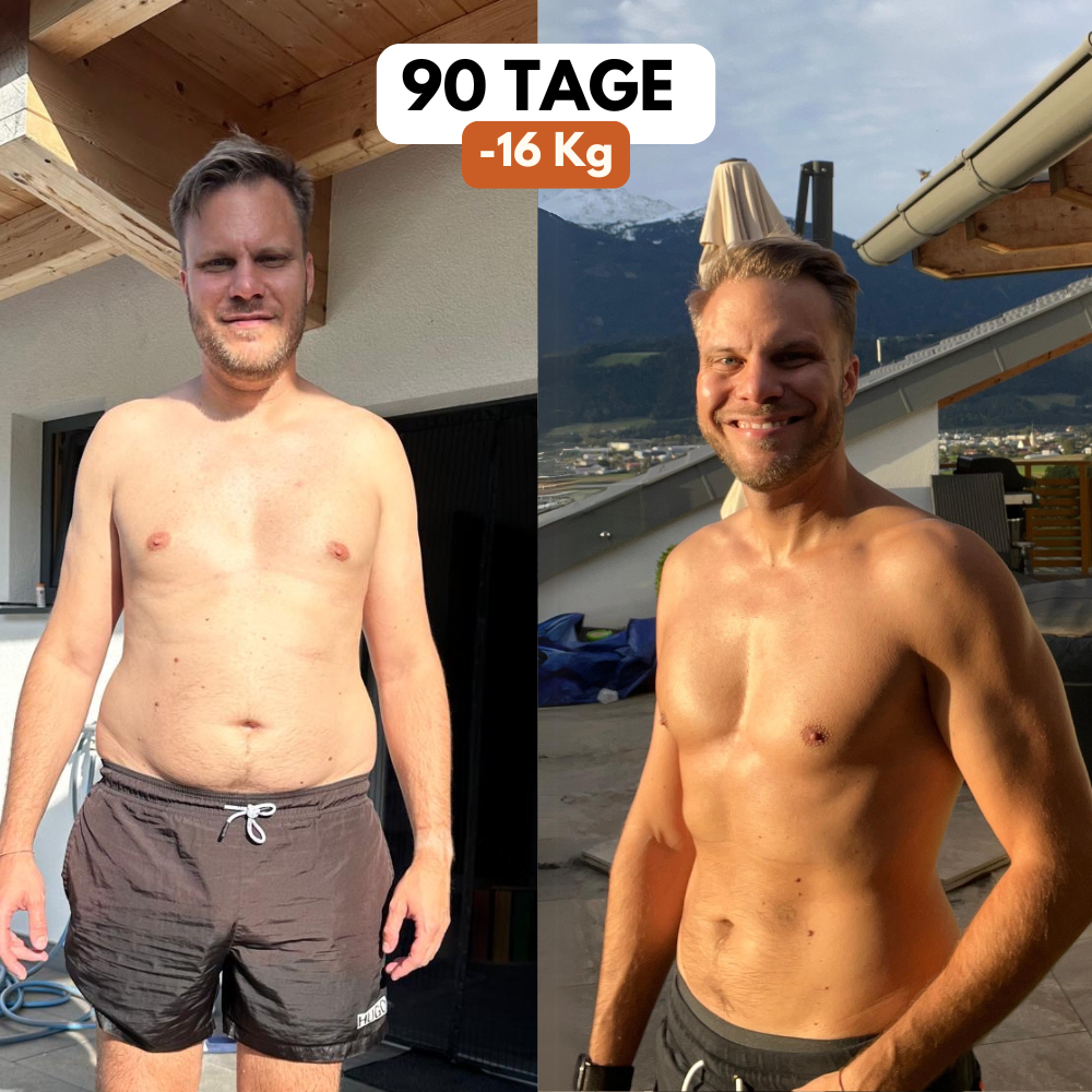 Chris vorher und nachher - 90 Tage, -16 kg