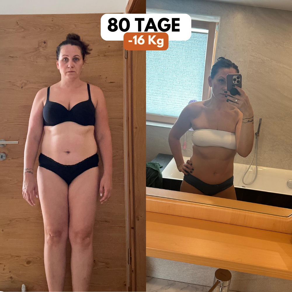 Vanessa vorher und nachher - 80 Tage, -16 kg