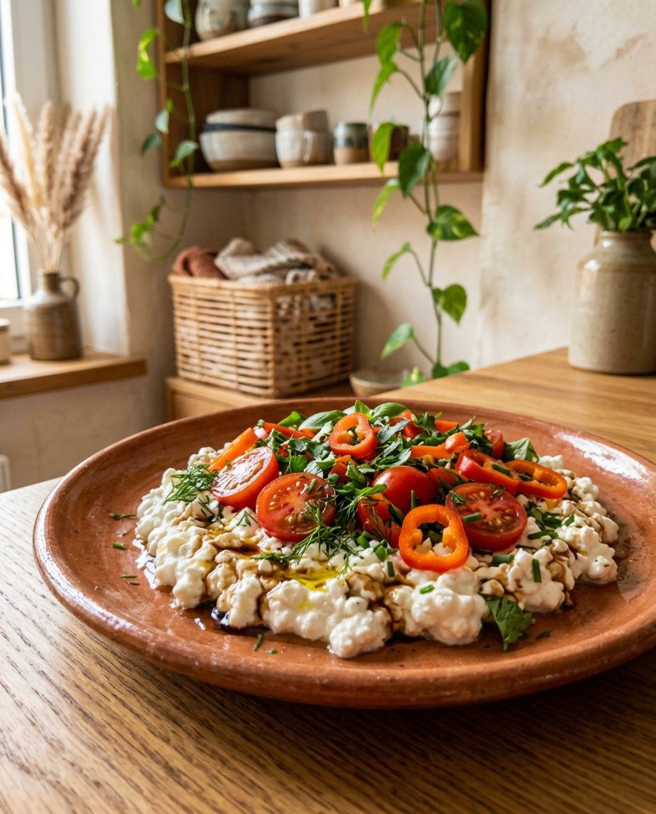 Hüttenkäse-Tomaten-Paprika