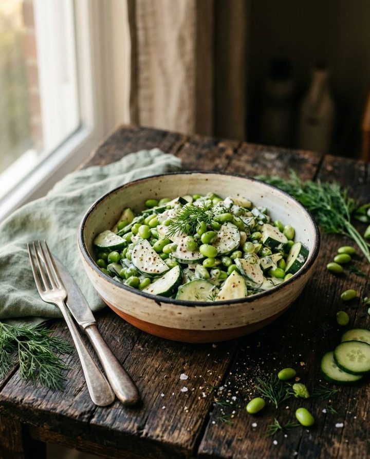 Grüne Edamame-Skyr-Bowl